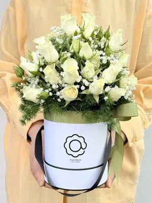 Cennini - Box de Mini Rosas Brancas