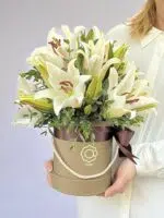 Fleur Blanc - Arranjo Box de Lirios Brancos - Imagem 2