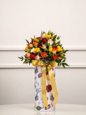 austral arranjo com mini rosas coloridas arquitetura das flores porto alegre 1