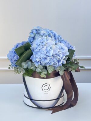 blue bird box com hortensias azuis arquitetura das flores porto alegre scaled