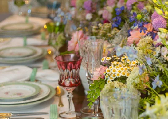 Arranjo de flores para decoração do Dia de Ação de Graças