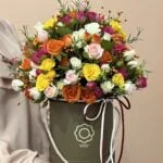 Fireworks - Arranjo Box de Mini Rosas coloridas