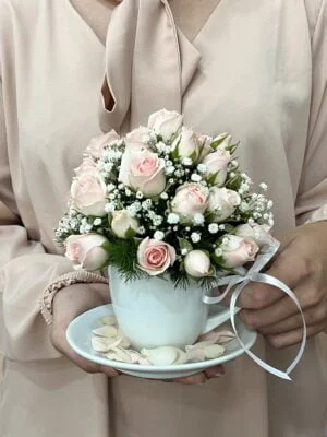 Oxford - Arranjo de Mini Rosas Porcelana