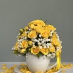 Yellow Cup - Xícara de Mini Rosas Amarelas
