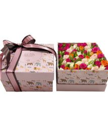 box de nascimento com mini rosas