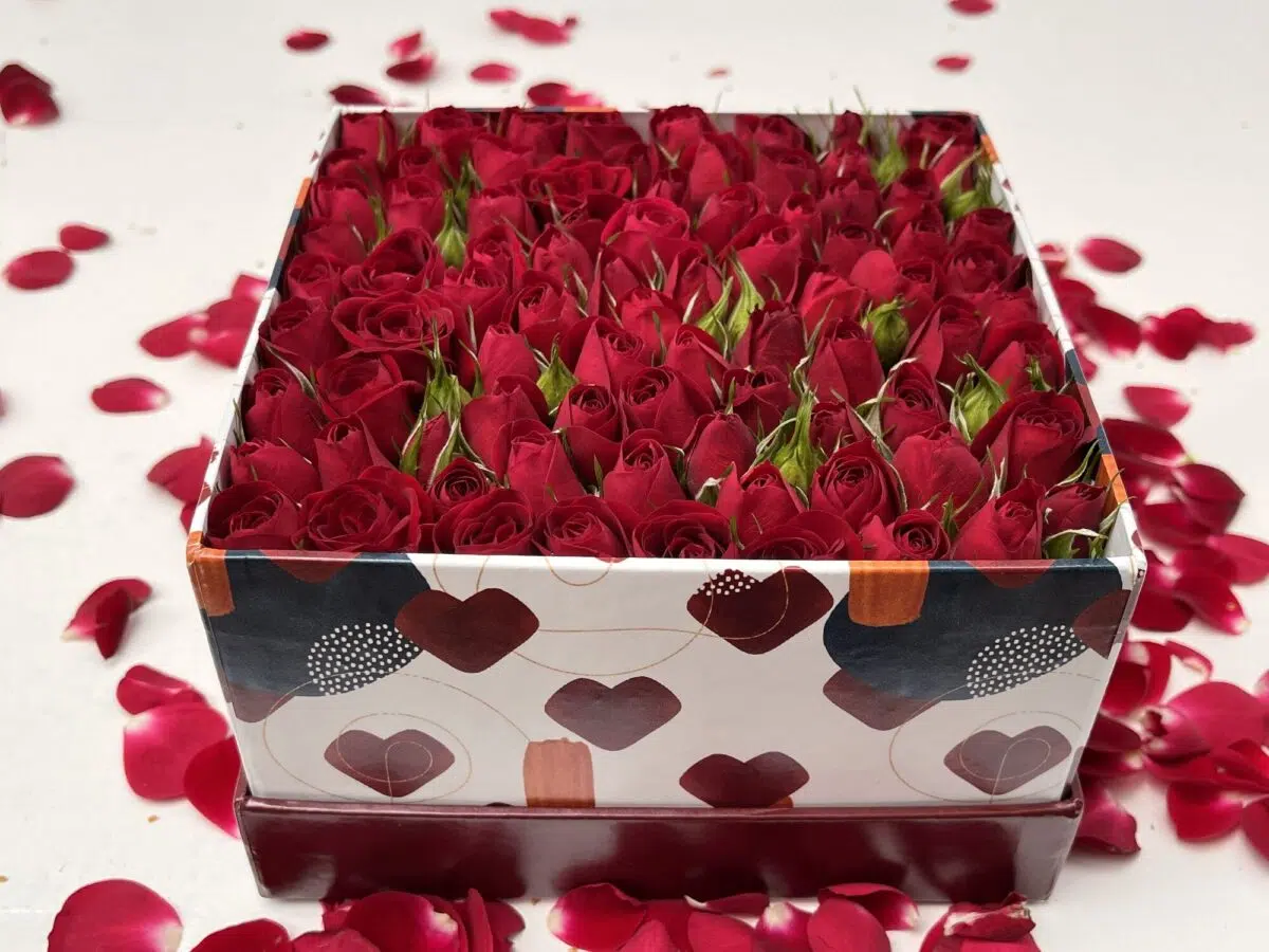 Amor Eterno - Caixa de Mini Rosas Vermelhas - Imagem 1