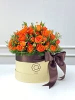 Palermo - Box com Mini Rosas cor laranja
