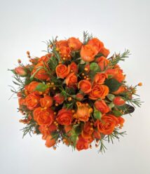 lilaceas box com mini rosas cor de laranja arquitetura das flores porto alegre 2