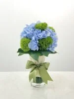 Riviera - Arranjo de Hortênsias e Dianthus