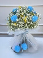 Principe Henri - Buquê de Gypsophilas e Pompons - Imagem 2