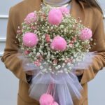 Princesa Aurora - Buquê de Gypsophilas e Pompons
