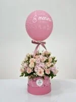 Balão Mágico - Arranjo de Mini Rosas e Hortensia - Imagem 2