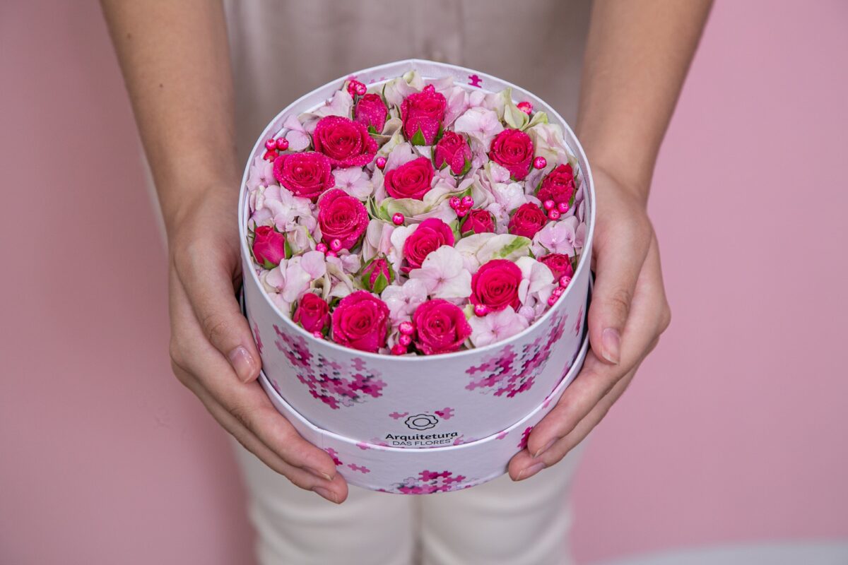 eris box com flores de mini rosas arquitetura das flores porto alegre 1