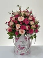 Big Rose - Box de Mini Rosas Pink e Cor-de-Rosa