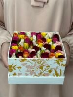 Mom's Day - Arranjo em Box de Mini Rosas Coloridas