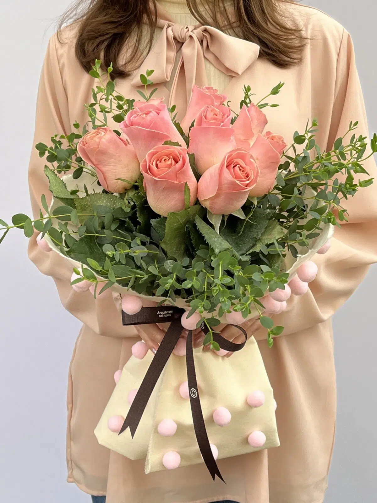 Mademoiselle - Buquê de Rosas Cor-de-Rosa - Imagem 1