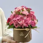 Charlotte - Arranjo de Hortênsia e Cravina