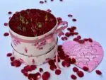 San Valentin - Box com Mini Rosas vermelhas e Quebra-Cabeça romântico