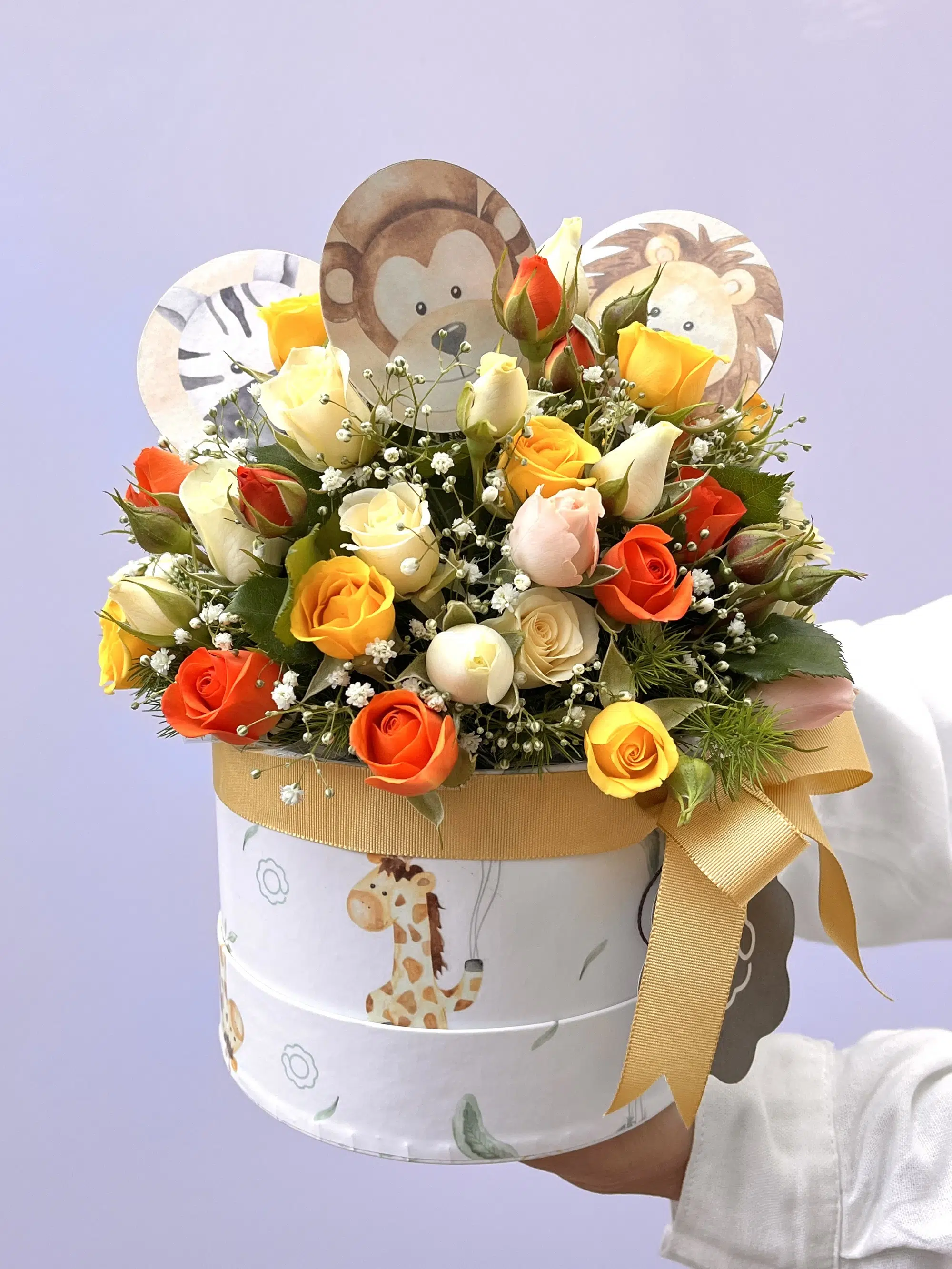 Floricultura portoalegre Box Safari - Mini Rosas Coloridas - Imagem 1