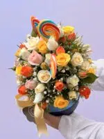 Sonho Azul - Box de Mini Rosas Coloridas - Imagem 2