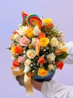 Sonho Azul - Box de Mini Rosas Coloridas - Imagem 2