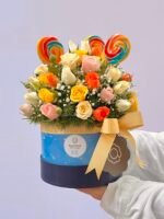 Sonho Azul - Box de Mini Rosas Coloridas