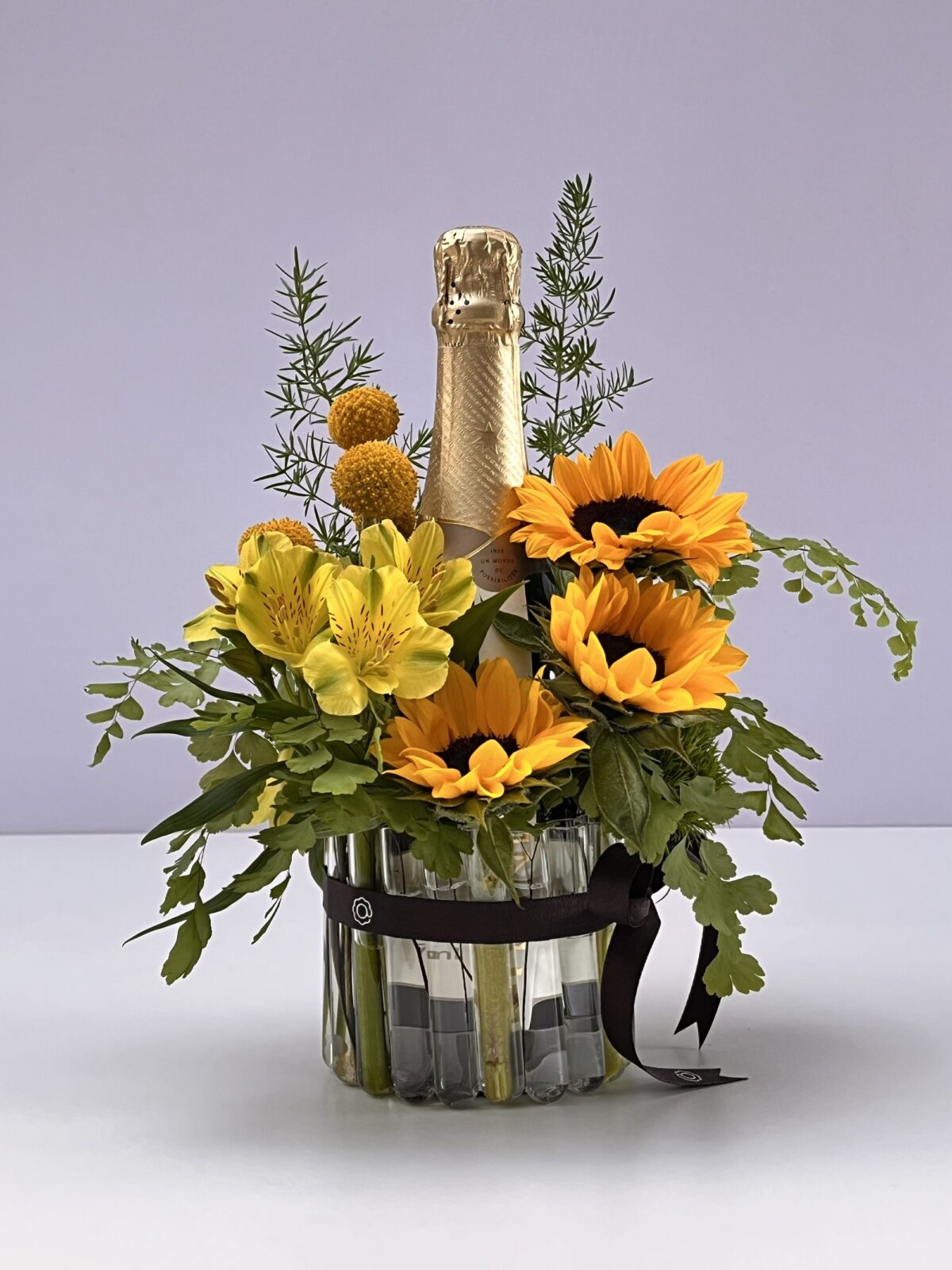 Happy Father´s Day - Arranjo de Girassol e Espumante - Imagem 1