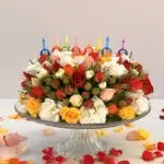 Gâteau Fleuri- Bolo de Mini Rosas