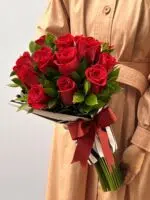 Glory of Love - Buquê de 12 Rosas Vermelhas Colombianas