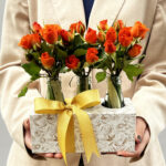 Aurum - Box de Mini Rosas Laranjas