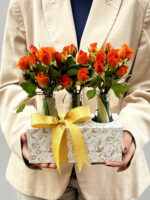 Aurum - Box de Mini Rosas Laranjas