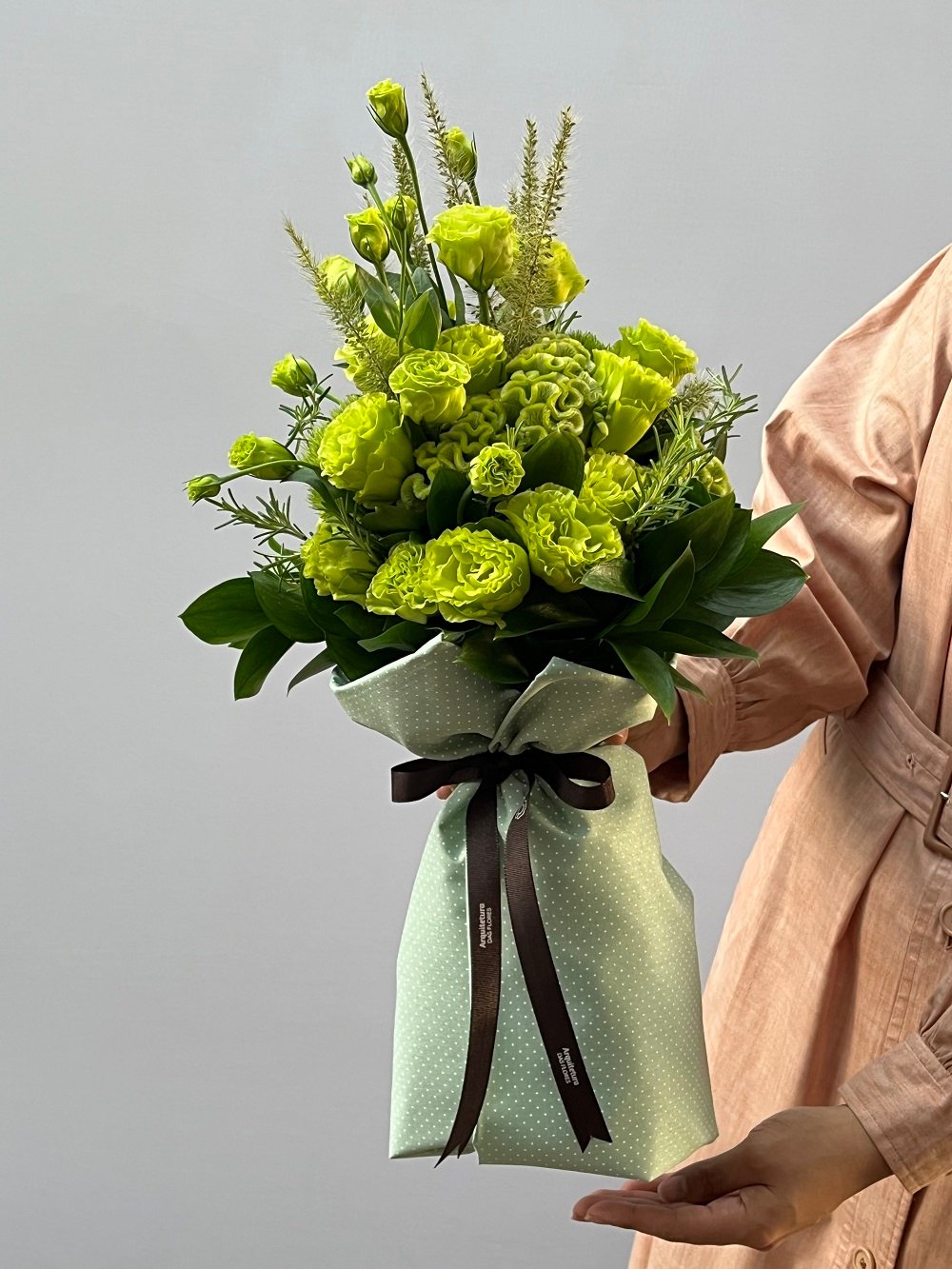 floricultura Beija flor Lemon - Buquê de Lisianthus e Celósias - Imagem 1