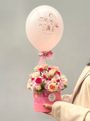 Box rosa balao infatil aniversario