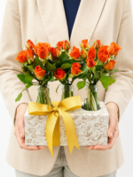 arranjo de mini rosas