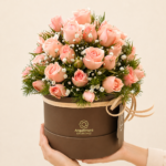 box flower de mini rosas chá