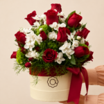 box flower de rosas e orquídeas