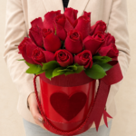 box flower de rosas vermelhas