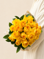 buquê de 18 rosas amarelas