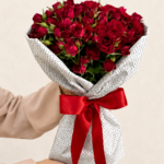 buquê de mini rosas vermelhas