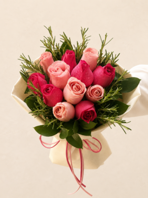 buquê de rosa cor de ros
