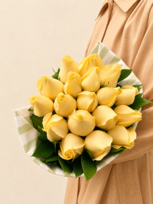 buquê de rosas champanhe