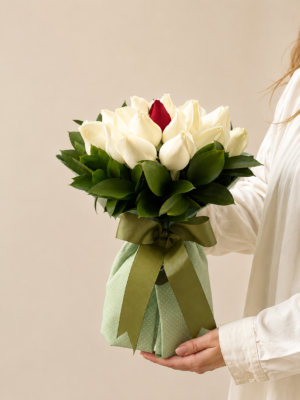 buquê de rosas romântico