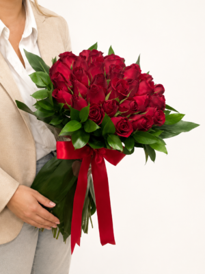 buquê de rosas vermelhas