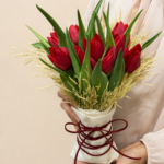 buquê de tulipas vermelhas