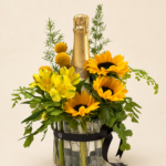 espumante com flores