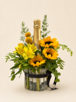 espumante com flores
