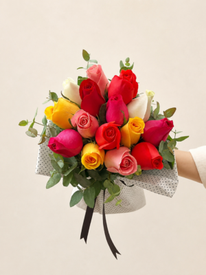 rosas coloridas para presentear