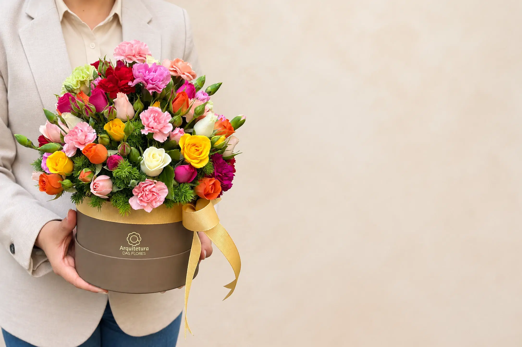 Box de flores para aniversário entregue em casa em Porto Alegre
