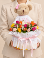 ursinho floral “it’s a girl”